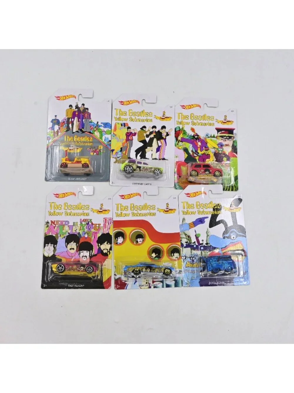 Hot Wheels The Beatles Complete Set Of 6 New In Package